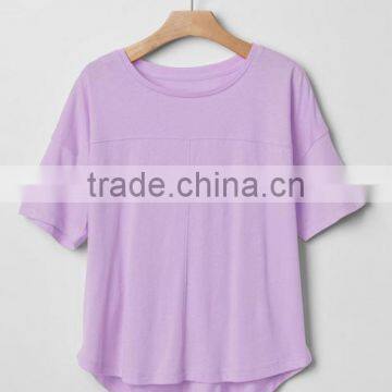 Fashion Custom Rounded Hem Short Sleeve OEM Clothes Cheap Design Kids T-Shirt photo-3