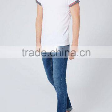 Custom Promotional Round Neck Plain White Men Rolled Sleeve t Shirts photo-5