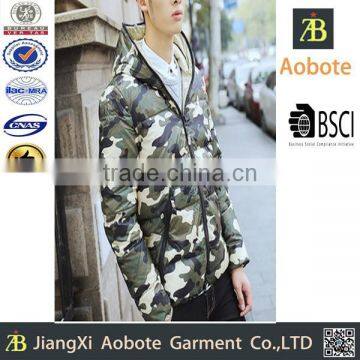 2015 Portable Camouflage Men's Cotton Jacket With Hoody