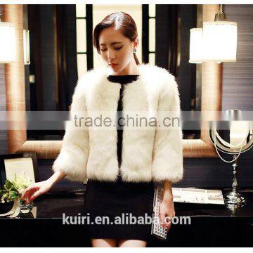 New Fashion 2016 Faux Fox Fur Coat Women Winter Medium Long Luxury Fake Fur Coats Female Jacket Overcoat Mex Mink Coat Ladies photo-4