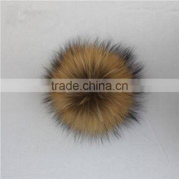 Myfur Real Raccoon Fur Ball for Beanie Hat Big Size Puff Fur Pompom photo-3