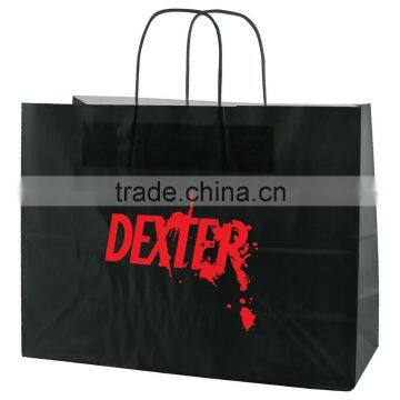 USA Made Gloss Coated Shopping Bag - Made of #63 White Kraft Paper, Dimensions Are 16" x 6" x 13" and Comes With Your Logo photo-2