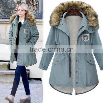 Fashion Womens Thicken Warm Winter Coat Hood Parka