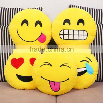 Emoij Cartoon Pillow Round Pillow Cover photo-2
