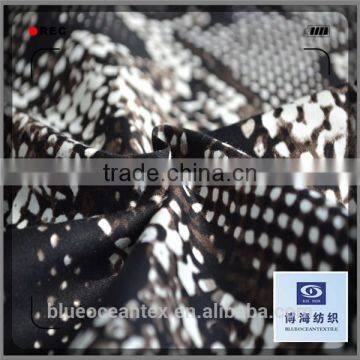 cotton spandex satin snake skin pattern