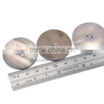 35mm 1.4inch Big Natural Shell Buttons 2-hole GREY Mother of Pearl Buttons Decoration SHELL-007 photo-3
