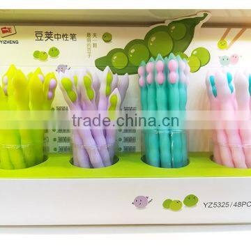 Creative Cute Novel Bean Plant Shape Gel Pen Gift for School Kids photo-3