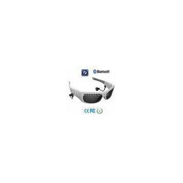 White Round Frame Wireless Video Recorder Glasses For Security , Sport , Driver