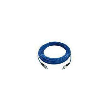 ST / UPC - ST Indoor Armoured Fiber Optic Patch Cord with Blue , LSZH jacket
