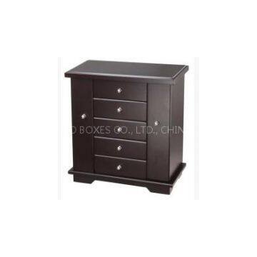 Stylish Ebony Wood Veneered MDF Jewelry Box