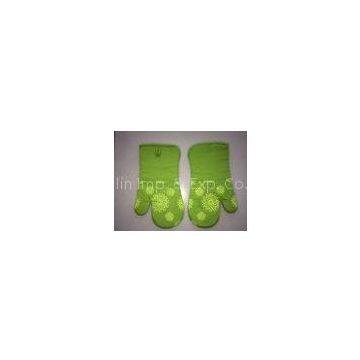 Silicone Coated Kitchen Oven Mitts , Customized Microwave Oven Gloves