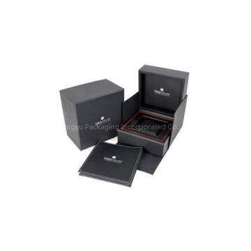 Rectangular Packaging For Watch With Recycled Grey Board Top Sheet Liner Sheet 4 Colors Embossing Uv Ink