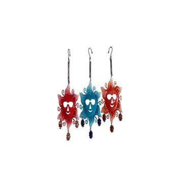 Celestial Sun & Moon Wind Chime/Metal Star Wind Chimes Solar Light Windchime