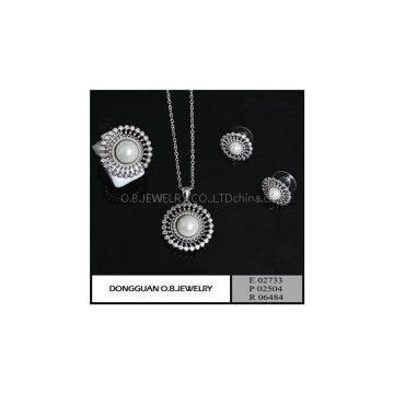 E2733 And P2504 And R6484 Imitation Pearl Jewelry Set