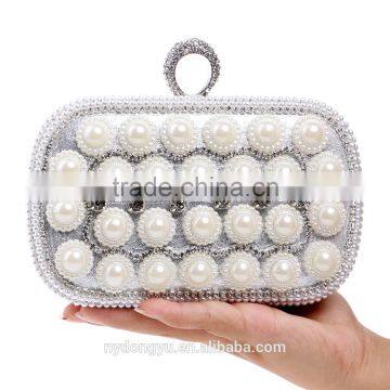 2017 pearl white clutch bag / blue rhino purse Evening handbag Gorgeous Bridal Wedding Purse Party bag Handbag