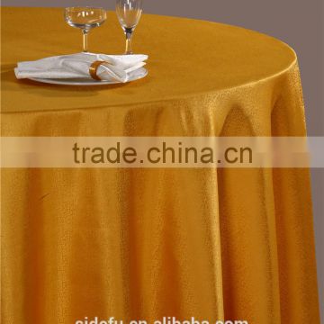 Popular Polyester Damask Jacquard Banquet Round Table Cloth