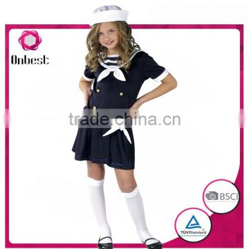 Kid's Carnival sailor costume Performance Cosplay black onepiece sailor career costume