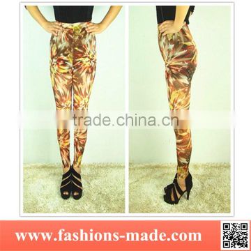 Bright Star Fire Flame Mesh Leggings