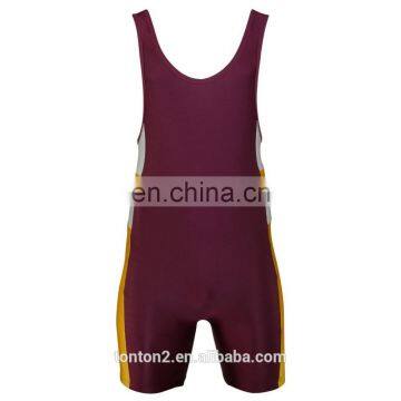 Wholesale Cheap Sublimation Printed Men's Wrestling Singlet photo-5