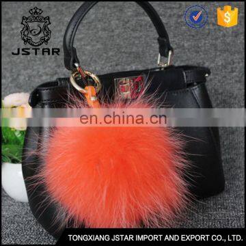Plus Size 100% Raccoon Fur Pompom Ball Accessories Keychain photo-2