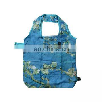 Custom logo printed recycle handle shopping bag foldable