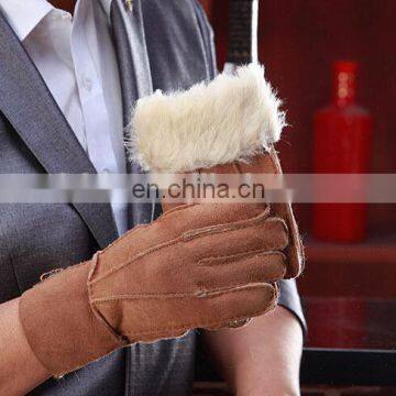 Factory Wholesale 100% Real Sheepskin Fur Gloves photo-2