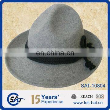 100% australia wool felt grey safari bucket hat for men