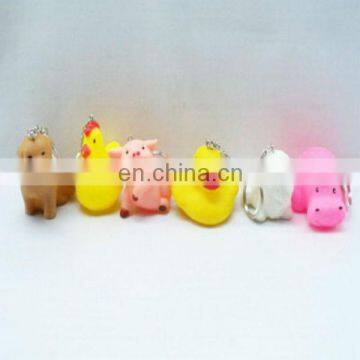 Key ring small rubber animal toys