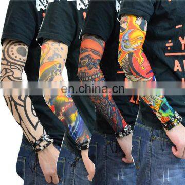 Tattoo Sleeve riding sunblock Printed sleeves elastic breathable fabric sleeves