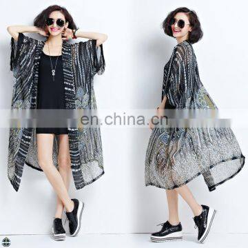 T-B014 Bohemia Women Extra Size Chiffon Style Blouse