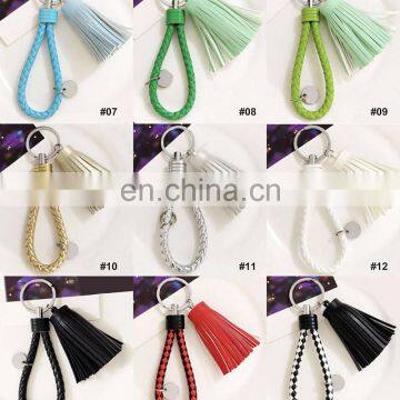 Marvel Custom Colorful Blank Pu Leather Tassel Key Chain Metal Ring Holder Keychain With Logo photo-6