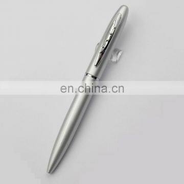 full silver varnish plated twist metal ballpoint ball pen with customized printing logo