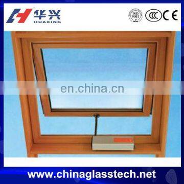 European standard double glazing aluminum alloy top hung window with heat insulated performance