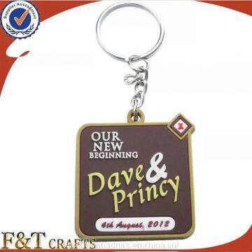 Custom made high quality 2D / 3D soft enamel pvc keychain