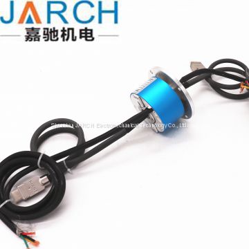 4 circuits 10A USB connector through bore electrical conductive slip ring for high speed signals