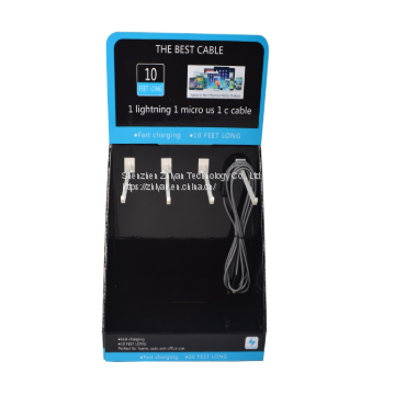 Cardboard Eyelash Counter Cosmetic Display Stand For Supermarket
