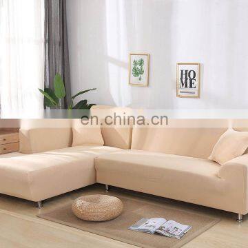 L Shape 2 PCS Furniture Protector Polyester Stretch Corner Sofa Cover Loveseat Couch Cover Arm Chair Cover for Living Room photo-5
