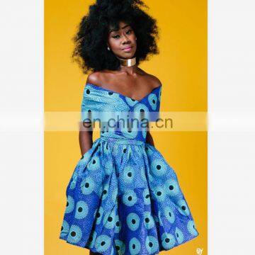 Custom Design Women African Print Midi Sexy Causal Women Dresses