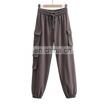 Ins Hot Selling Unisex Cotton Casual Loose Fit Sweat Pant With 3 Pockets Joggers photo-3