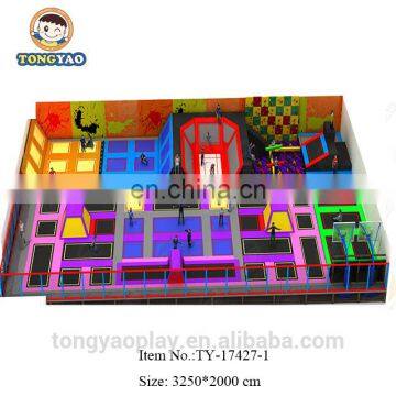 Trampoline With Large Foam Blocks,delicate Color Large Foam Pit Indoor Trampoline From China