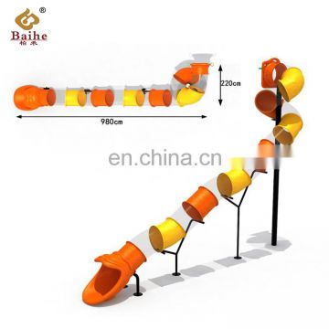 China Classic Kids Amusement Outdoor Plastic Tube Slide