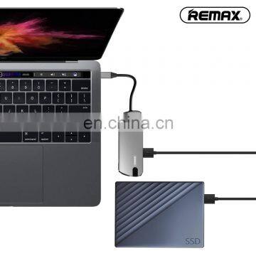 Remax Ru-u50 Wosan Series Eight In One Usb Type-c Adapter Docking Station Laptop photo-7
