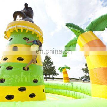 Jungle Themed Rock Climbing Wall Inflatable Climbing Climb Game For Adults