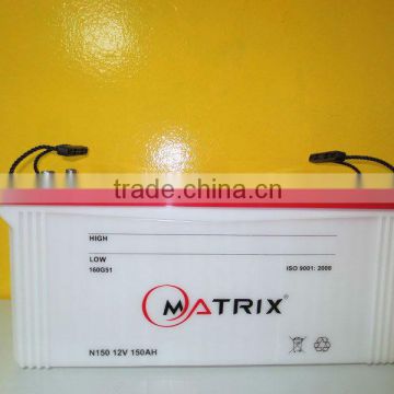 12V 150AH Best Dry Charged Car Battery High Performance