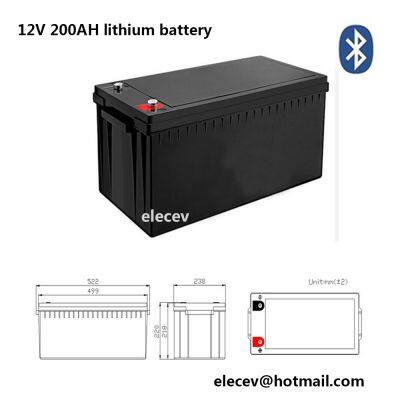 lithium battery 12V200AH li-ion battery 12V200AH lifepo4 12v200ah with bluetooth