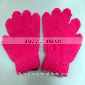 Wholesale Winter children pure color knitted Gloves