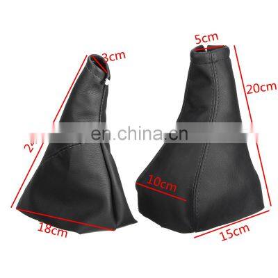 2 Pcs/Set Black Handbrake Gear Gaiter Dust Cover Set for Vauxhall Opel 2001-2006 CORSA B 1993 -2000