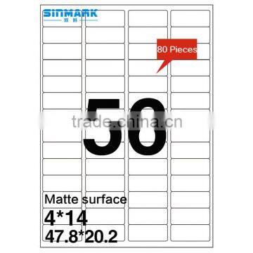SINMARK Matte surface 48mm*20mm reusable sticker paper