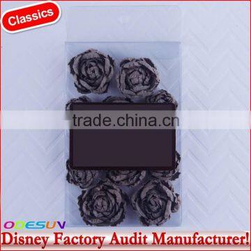 Disney Universal NBCU FAMA BSCI GSV Carrefour Factory Audit Manufacturer Handsome Blossom Burlap Rose Flowers For Decoration