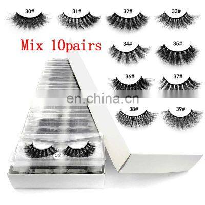 Wholesale Eyelashes 20/40/50/100Pcs 3D Mink Lashes Natural Mink Eyelashes Wholesale False 3D Makeup Magnetic False In photo-5